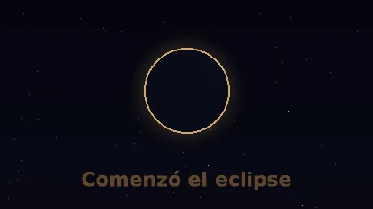 La animación del eclipse tal como aparece en Discord