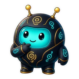 Lumo the robot with a hand on its chin, thinking