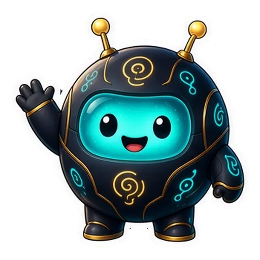 Lumo, the robot mascot, waving hello